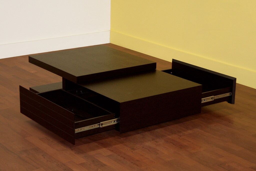 Leighton Wenge Oak Veneer Coffee Table Bed Bath & Beyond 3270879