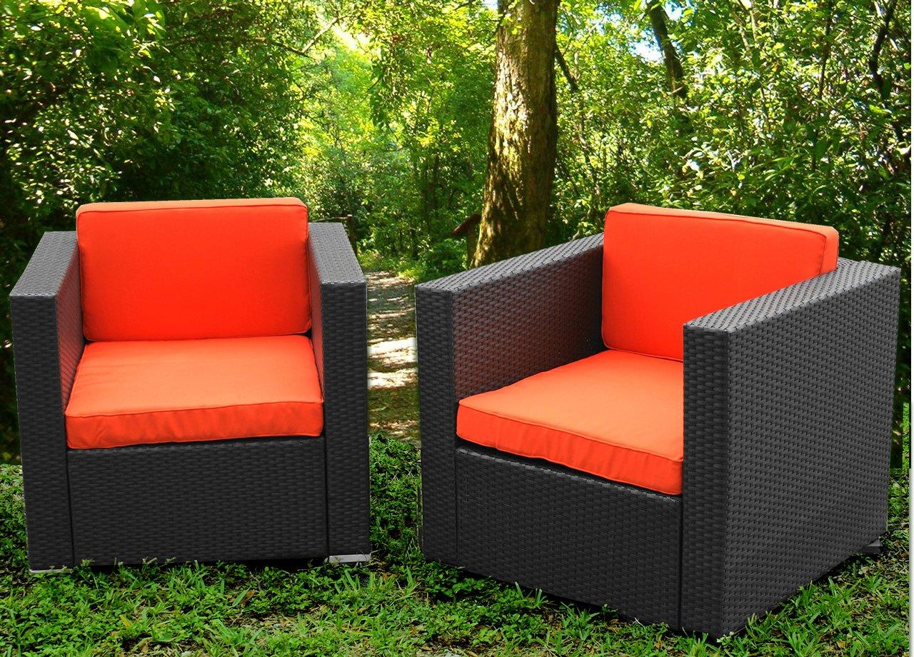 Aventura PVC Orange Chair Set - Bed Bath & Beyond - 3276347