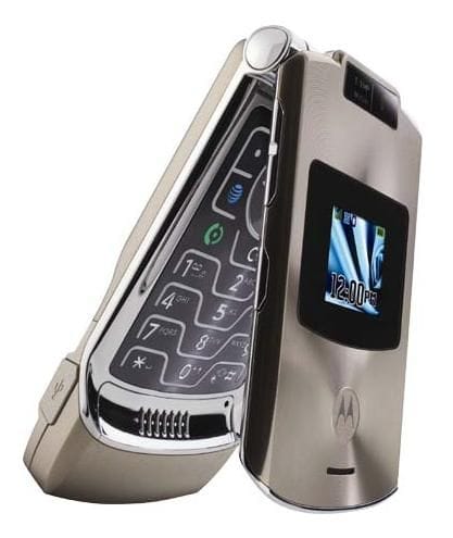 Motorola V3XX Platinum 3G Razr Unlocked Cell Phone - Free Shipping