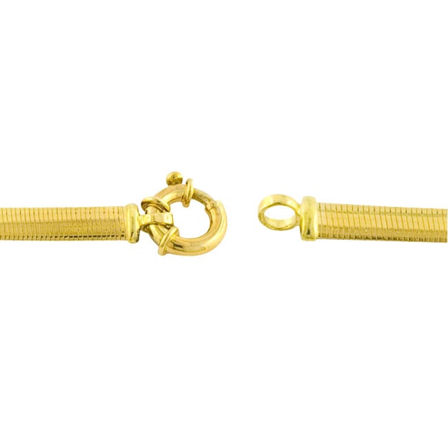 14k Yellow Gold Omega Bracelet - Overstock - 3290834