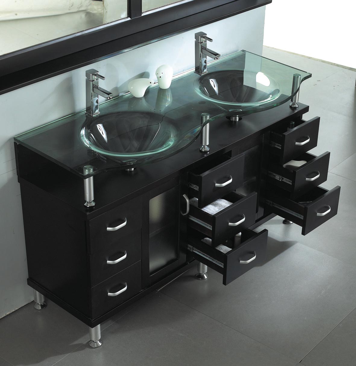 Ariel 'Aurora' Double Sink Bathroom Vanity Set Bed Bath & Beyond