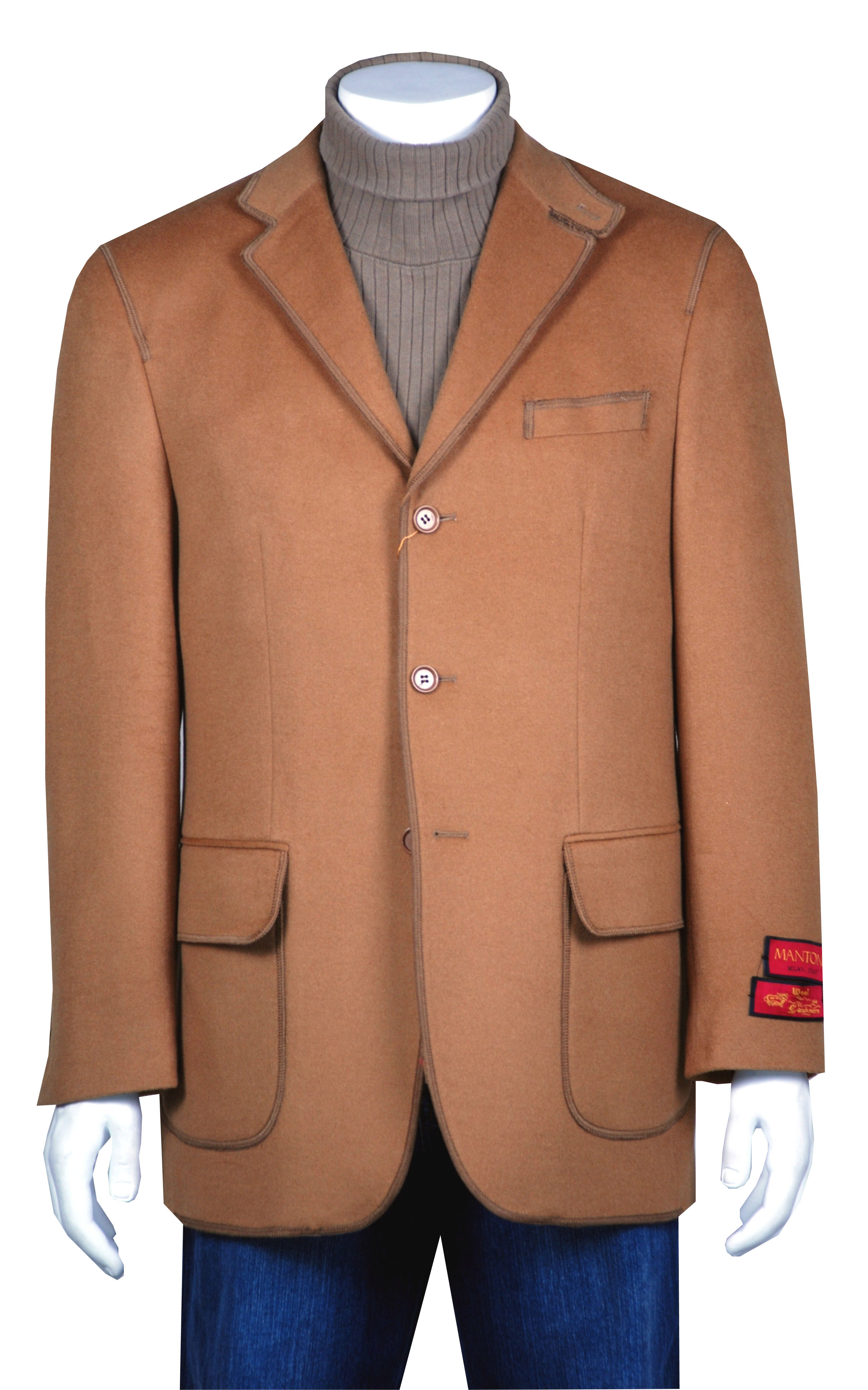 Mantoni Men's 3Button Camel Winter Sport Jacket Free Shipping Today