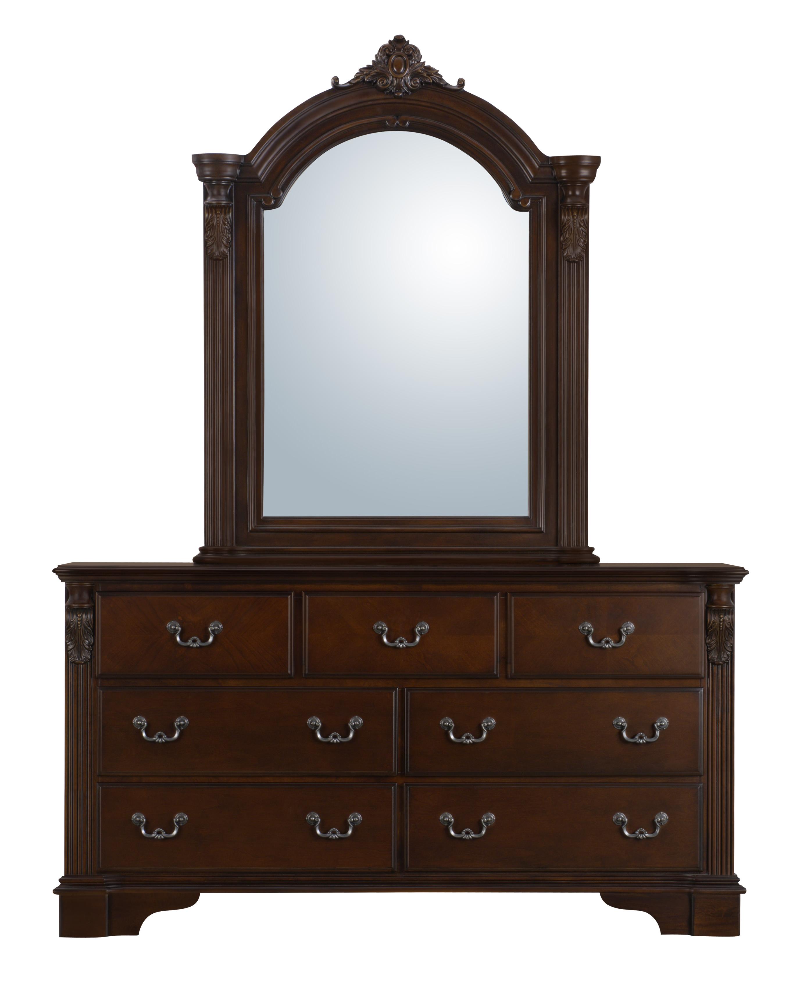 Kalispell Cognac 7drawer Dresser and Mirror Set Bed Bath & Beyond