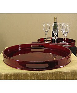 extra large round ottoman tray