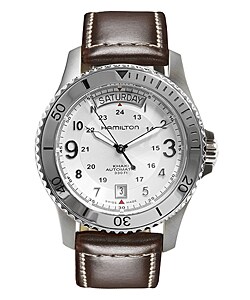 watches jewelry scuba khaki hamilton strap king brown