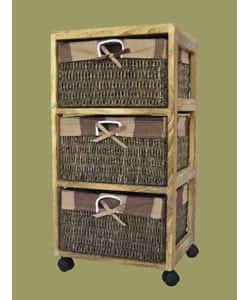 3-drawer Natural Utility Chest wtih Abacca Drawers - Bed Bath & Beyond ...