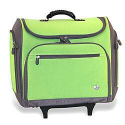 CGull Large Rolling Storage & Travel Bag for CriCut Machines- Black & Green
