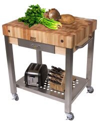 Shop John Boos Cucina Technica Rolling Kitchen Cart ...