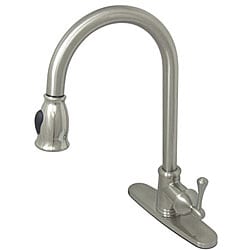 Vintage Brushed Nickel Pull-down Kitchen Faucet. Opens flyout.