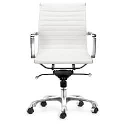 slide 1 of 1, Manhattan Adjustable White Office Chair