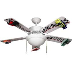 Shop 52 Inch Race Car Ceiling Fan W Remote Control Overstock