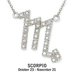 necklace diamond scorpio tdw 14k gold 6ct zodiac