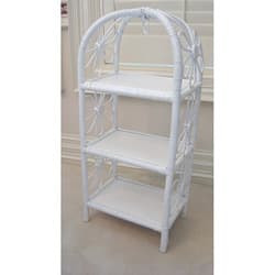 White Wicker Small 3-tier Shelf - Bed Bath & Beyond - 3175544