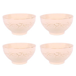 Imperio Collection Cream 4-Piece Bowl Set - Bed Bath & Beyond - 3185676