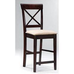 Shop Cross Back Counter Stools Set Of 2 Overstock 3195397