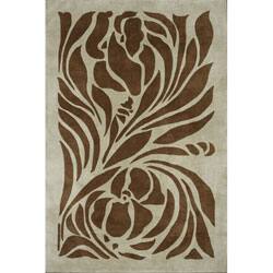 Angelique Rugs Blue Angelique Blue Wool Rug (5' x 7'6) - Bed Bath & Beyond - 3286038