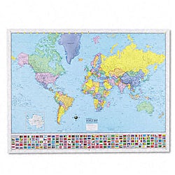 Hammond Deluxe Laminated Political World Map - Bed Bath & Beyond - 3305846