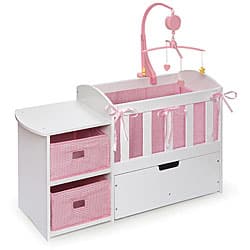 Badger Basket Doll Crib with Two Baskets - Executive Gray – Babysupermarket