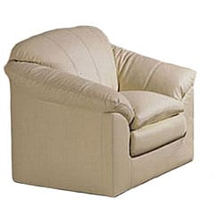 Ivory best sale leather armchair