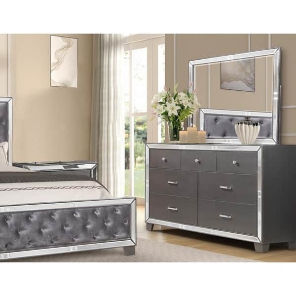 Shop Best Master Furniture Sedona Silver Bedroom Dresser And