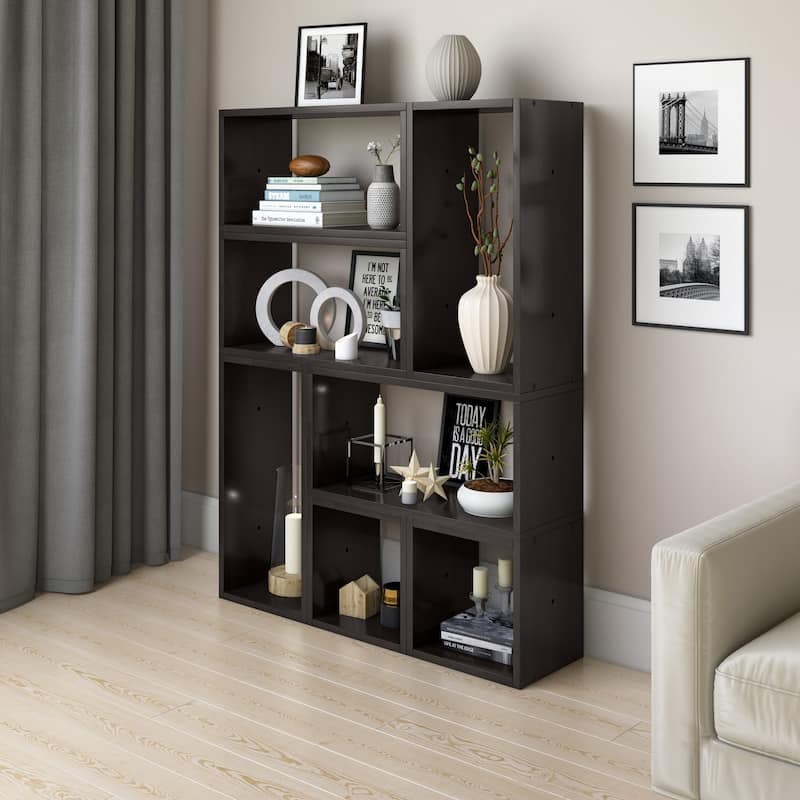 Carson Carrington Shorewood Modern 7 Block Wood Shelving Set - On Sale 