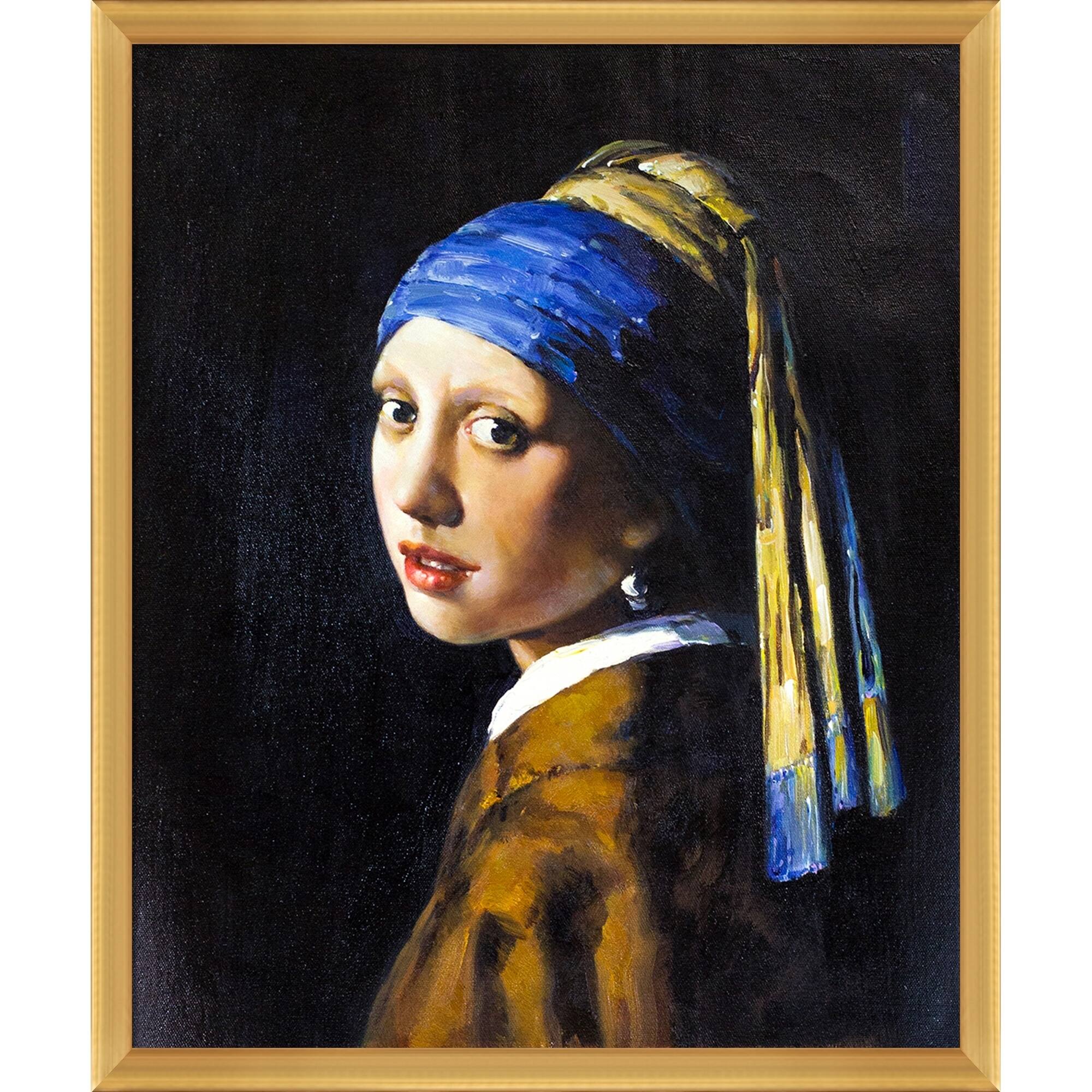 La Pastiche Girl with a Pearl Earring Piccino Luminoso Frame