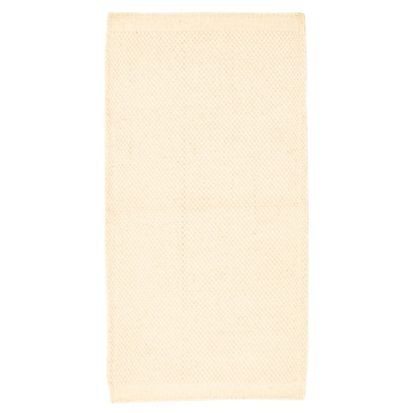 Hand Loomed Bungalow Cream Wool Rug ECARPETGALLERY - 2'8 x 6'4