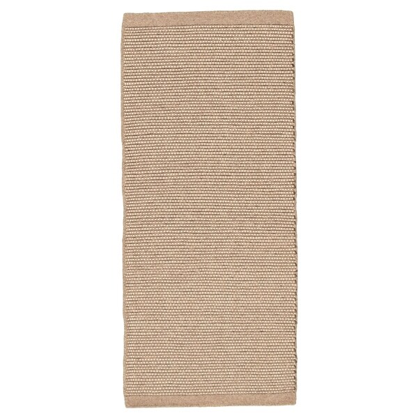 Hand Loomed Bungalow Tan Wool Rug ECARPETGALLERY - 2'10 x 7'0