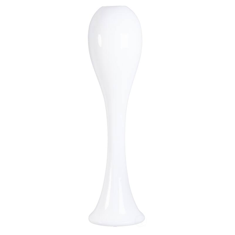 Tall White 39-inch Unique Fiberglass Modern Floor Vase