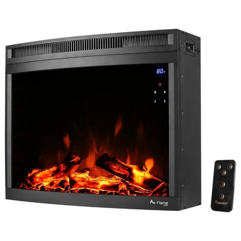 e-Flame USA Edmonton 28-inch Curved LED Electric Fireplace Insert