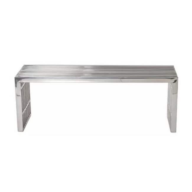 Gridiron Stainless Steel Bench in Silver (4ft)