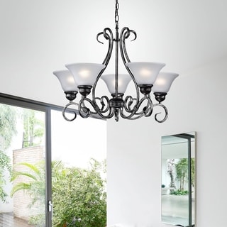 Iron 5-light Hanging Chandelier - Chandeliers For Bedrooms by Overstock.com