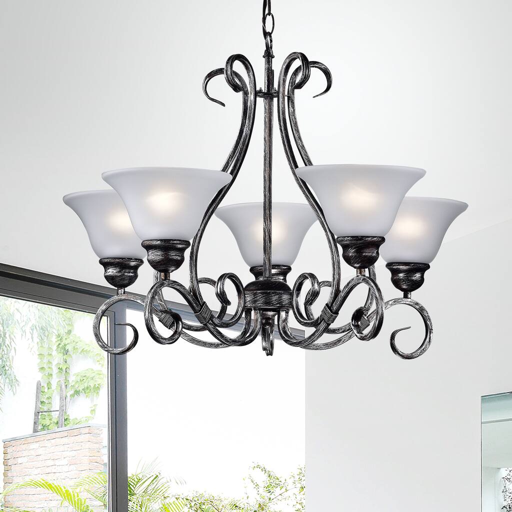 Iron 5-light Hanging Chandelier