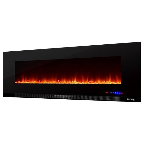 Shop Strick Bolton Kishi Black Wall Mounted Electric Led Fireplace On Sale Overstock 30016796 36 Inch