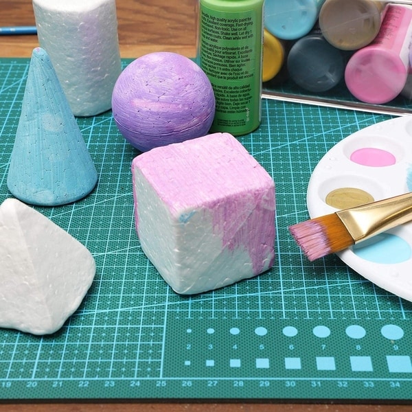 14 Count 7 Designs Bright Creations Mini Geometric Craft Foam Shapes