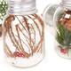 6-Pack Christmas Tree Decorations Hanging Glass Ornaments w/ Tin Lid Jute String