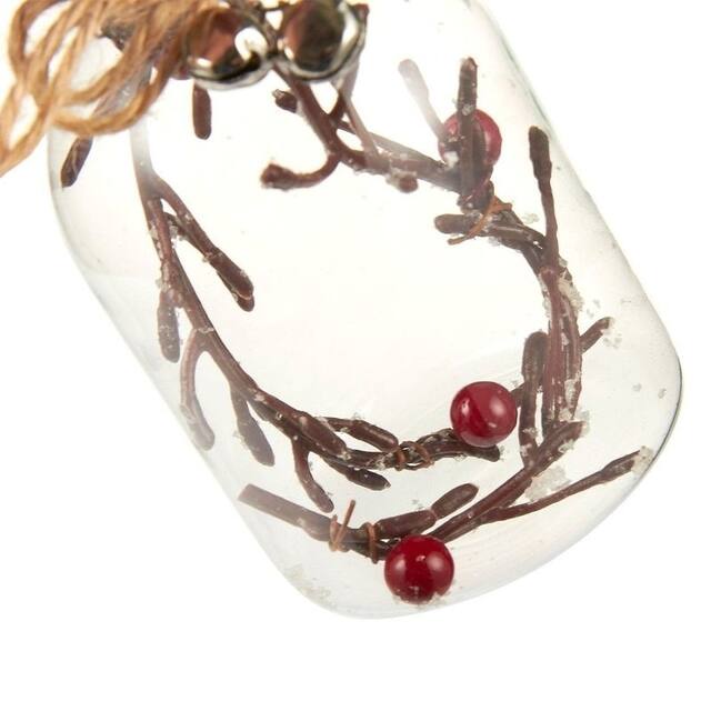 3-Pack Christmas Tree Decorations Hanging Glass Pinecone Ornaments Steel Handle