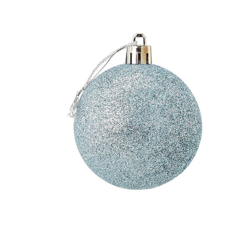 48-Pack Christmas Tree Ornaments Silver/Blue Shatterproof Small Balls Decoration