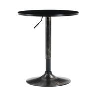 Adjustable Metal Bar Table Swivel Round Wood Pub Antique Golden Base - 27 to 36.2 inch Height