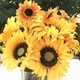 Enova Home Artificial Mixed Silk Sunflowers Fake Flowers Arrangement in ...