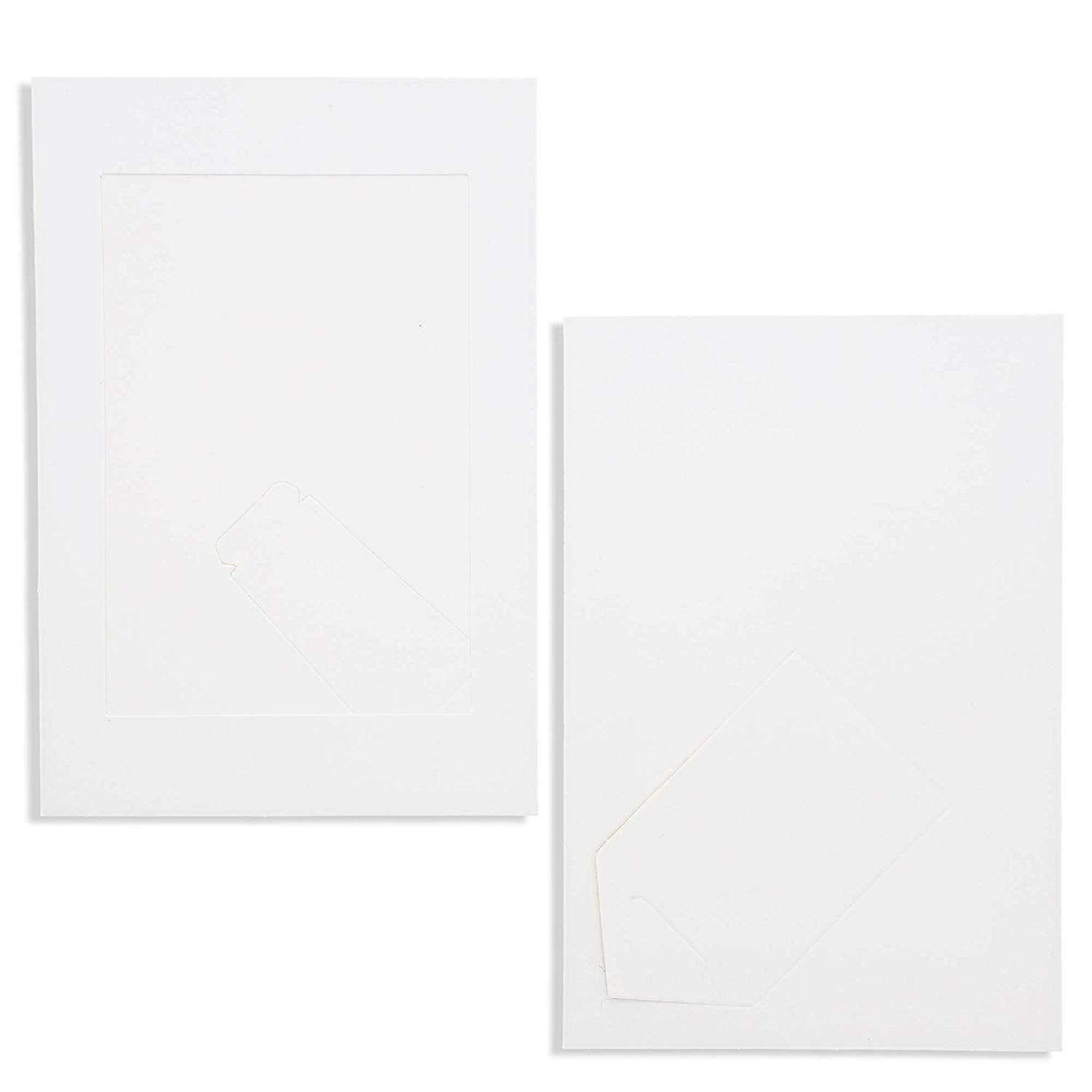 50 Pack Cardboard Photo Picture Frames Easel, White, 4x6 in