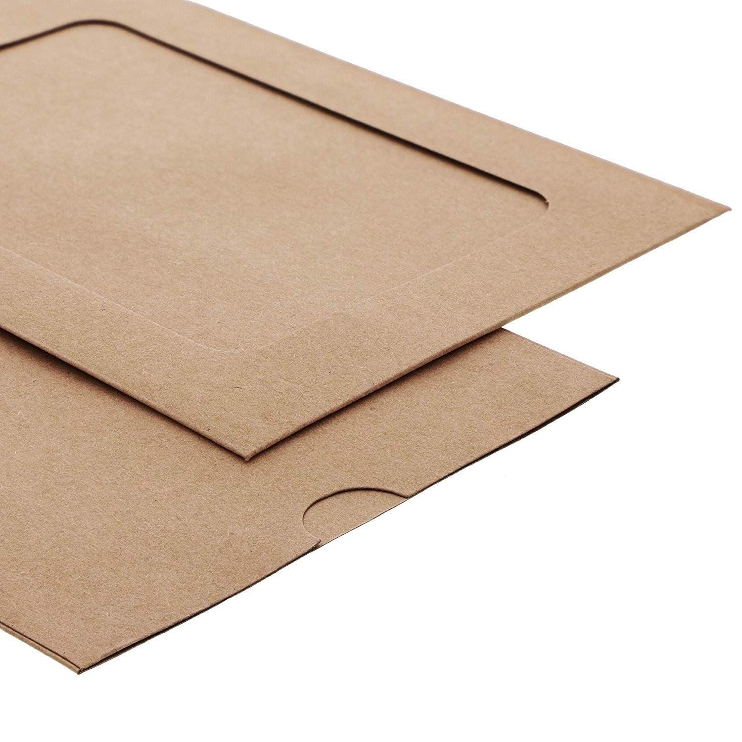 50 Pack DIY Cardboard Photo Frame Kit 5x7 Inch, Kraft