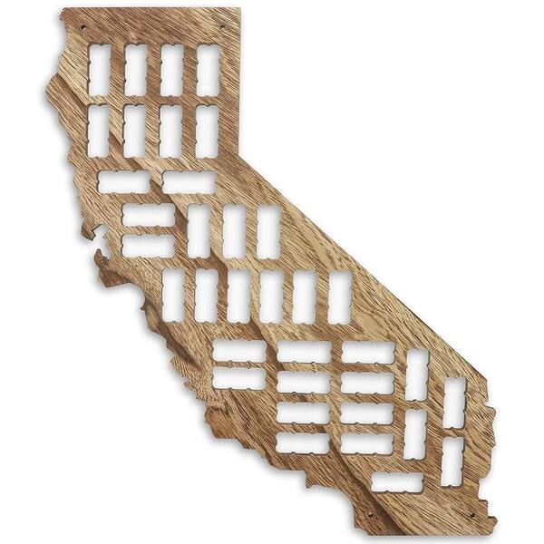 Shop California Map Wood Wine Cork Holder Board For Wall Decor