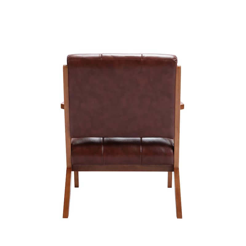 Carson Carrington Hocklehult Tufted PU Leather Accent Slipper Chair