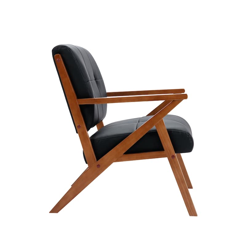 Carson Carrington Hocklehult Tufted PU Leather Accent Slipper Chair