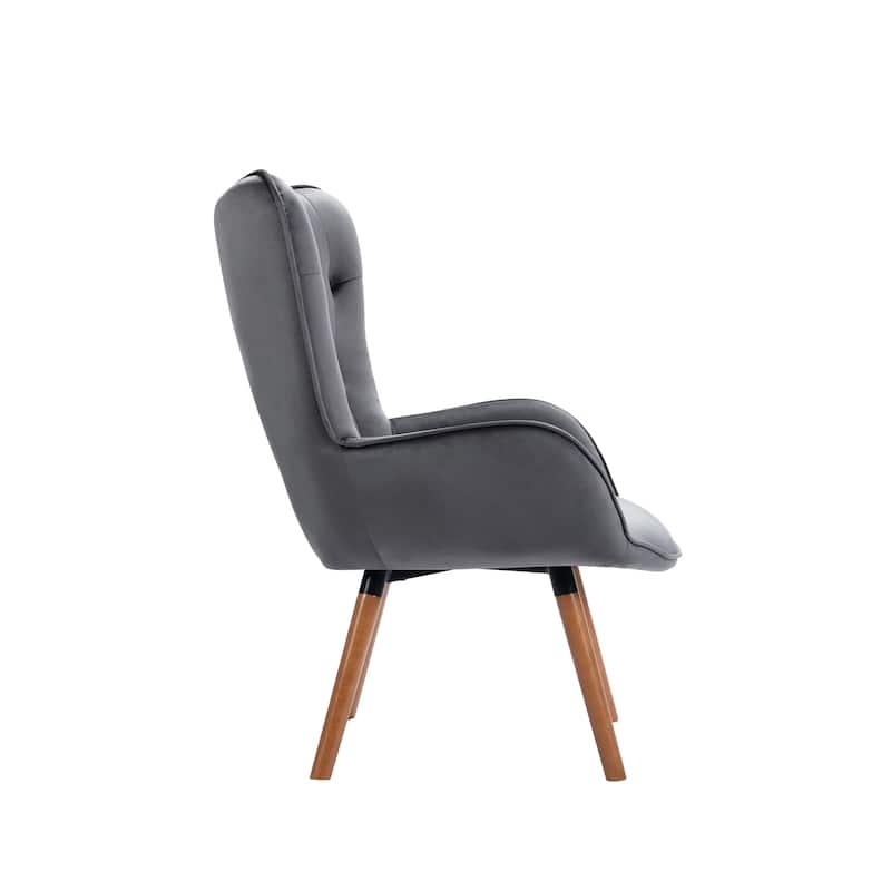 Porthos Home Fosco Arm Chairs For Living Room, Wingback in Velvet