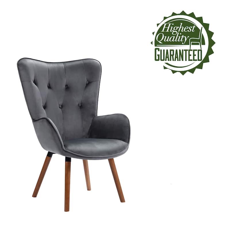 Porthos Home Fosco Arm Chairs For Living Room, Wingback in Velvet