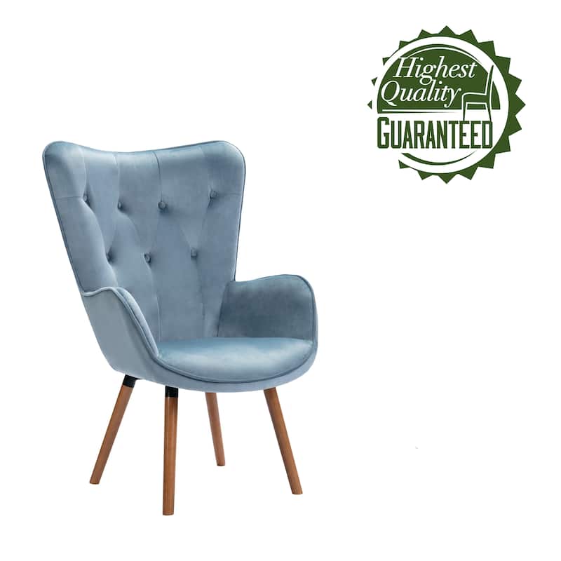 Porthos Home Fosco Arm Chairs For Living Room, Wingback in Velvet