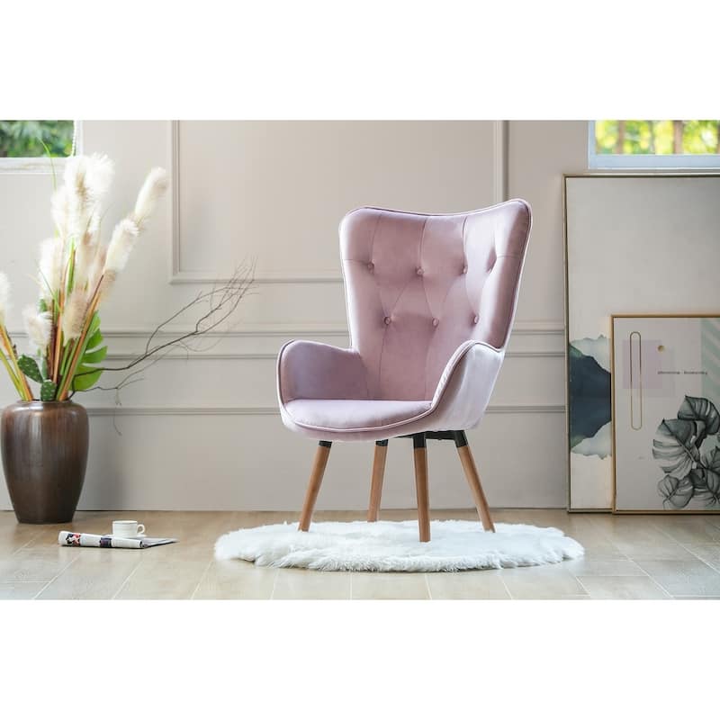 Porthos Home Fosco Arm Chairs For Living Room, Wingback in Velvet