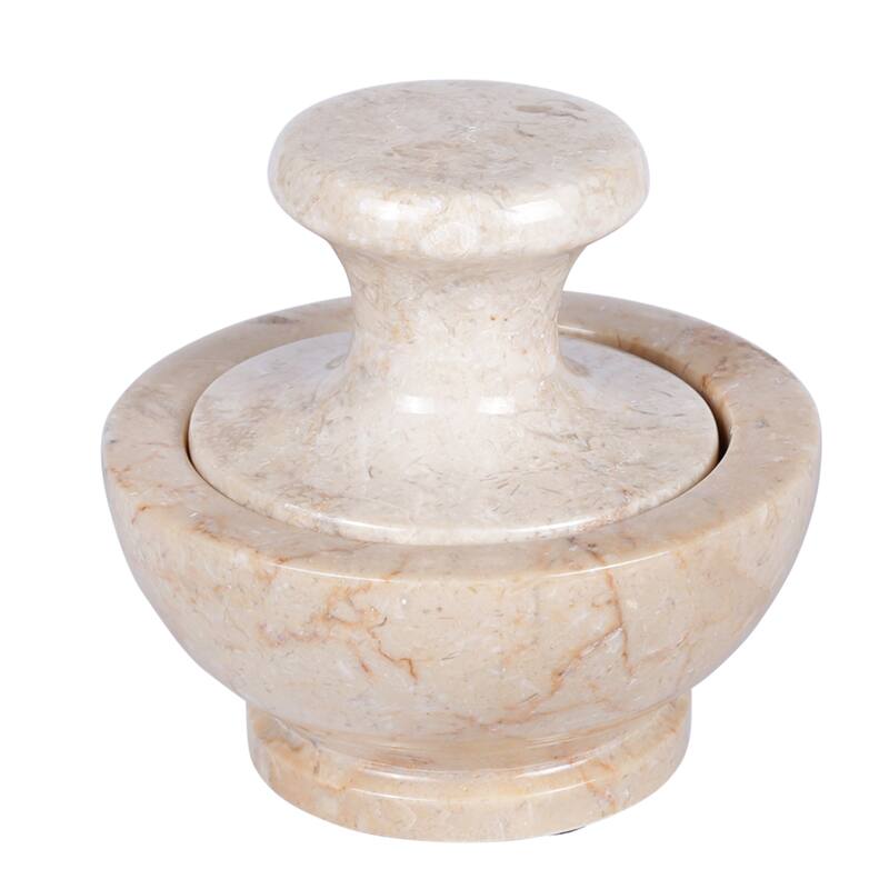 Creative Home Genuine Champagne Marble Spice Grinder - Beige